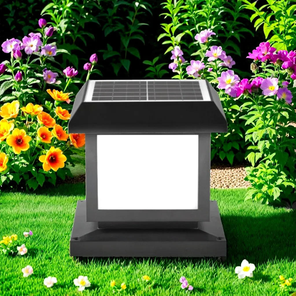 Outdoor Solar Wall Lamp with Fence Pillar Light Solar Garden Lights