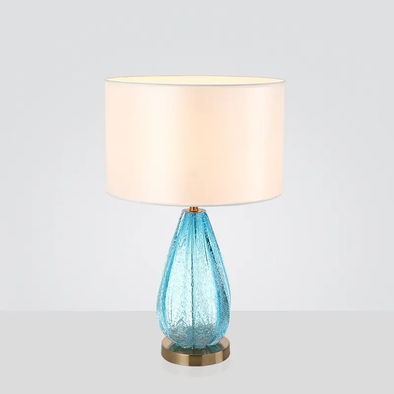 Hotel Modern Table Light Luxury Blue Crystal LED Table Lamp