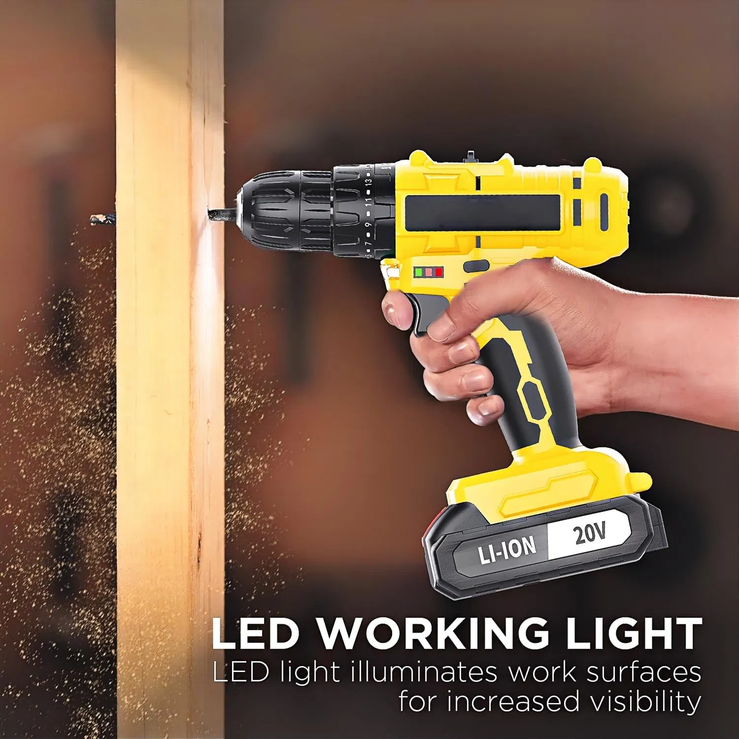 20V Cordless Impact Keyless Chuck Electric Screwdriver Set