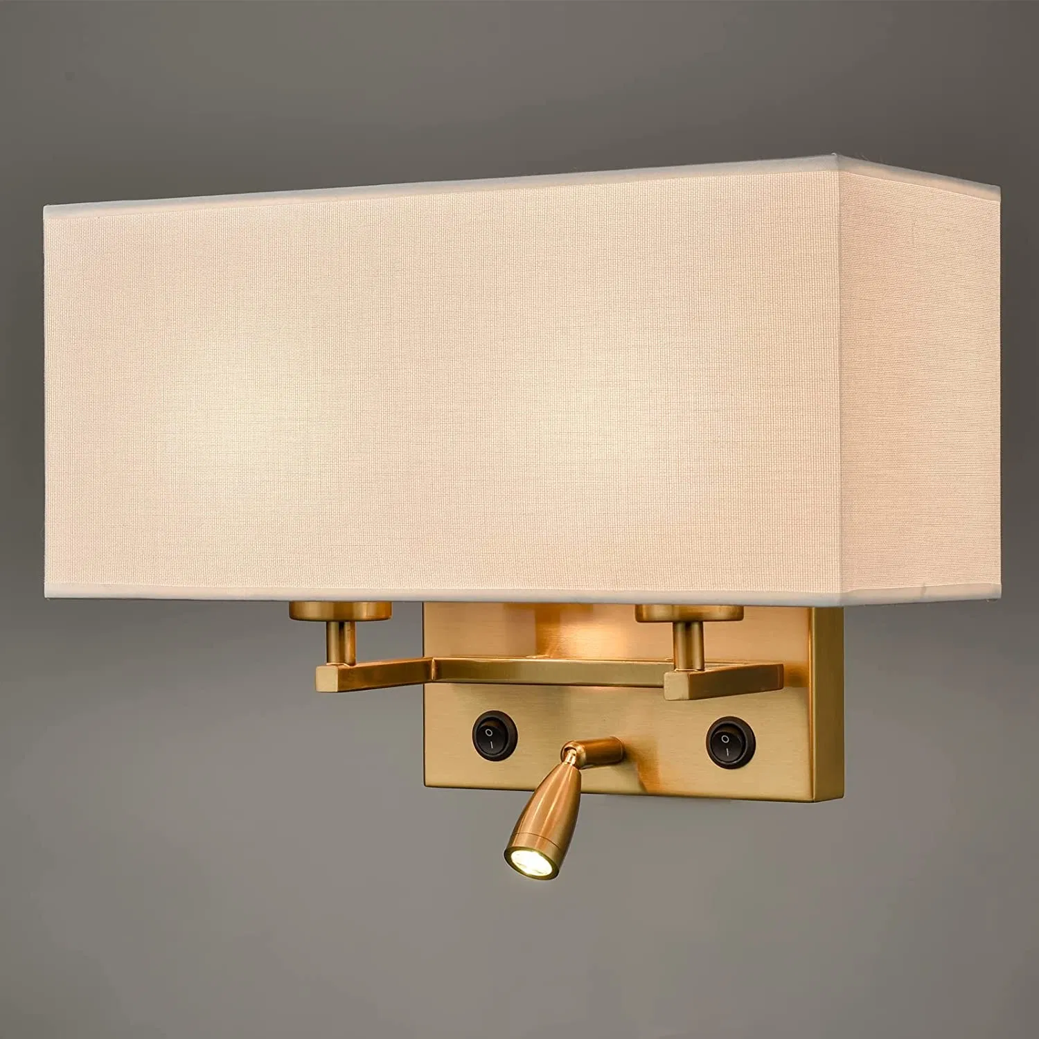 Modern Gold Brass Resort Guest Room Boutique OEM Hotel Dimmable Bedside Wall Lamp Light Reading Hardwired Wall Sconce Lighting Bulk Order