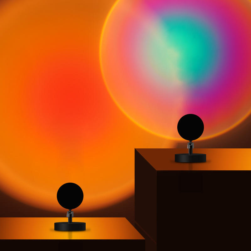 High Quality Aluminum Alloy Sunset Projector Lamp LED Sunset Projection Halo Lamp