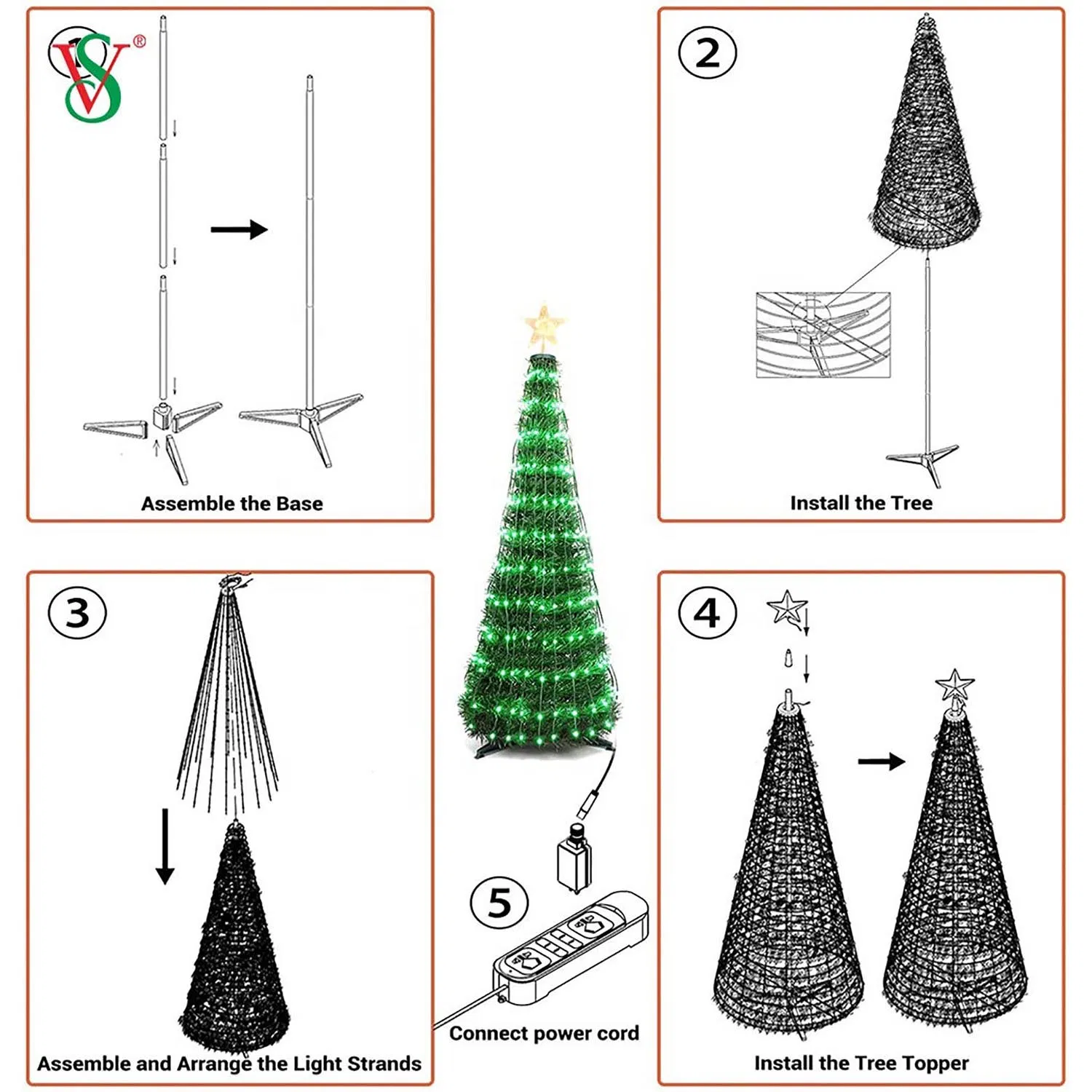 Mobile APP Christmas Decoration Controlled LED Smart Mini Tree Light
