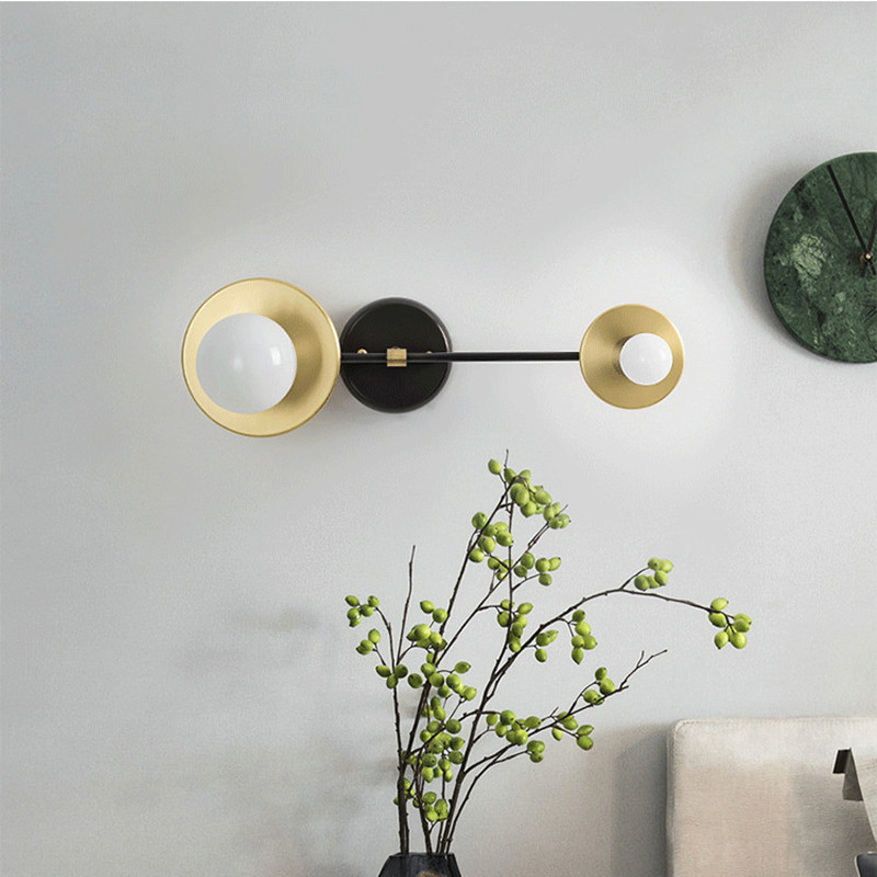 Minimalist Style Bedside LED Wall Lamp Creative Retro Brass Living Room Restaurant Wall Sconce (WH-OR-147)