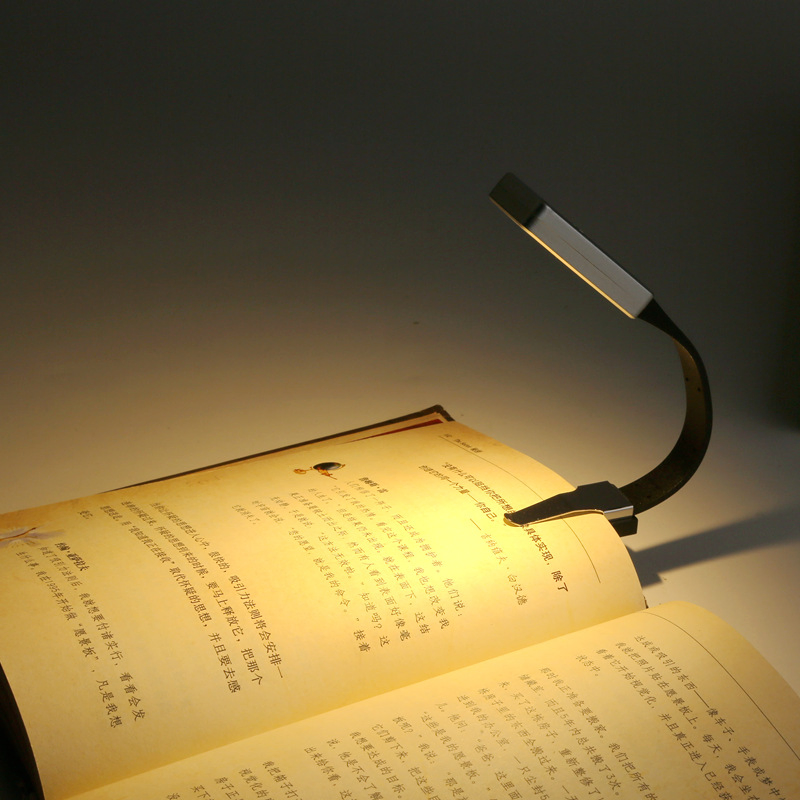 USB Charging Clip Book Light LED Book Clip Light Eye Protection Bookmark Light Reading Light Dimmable