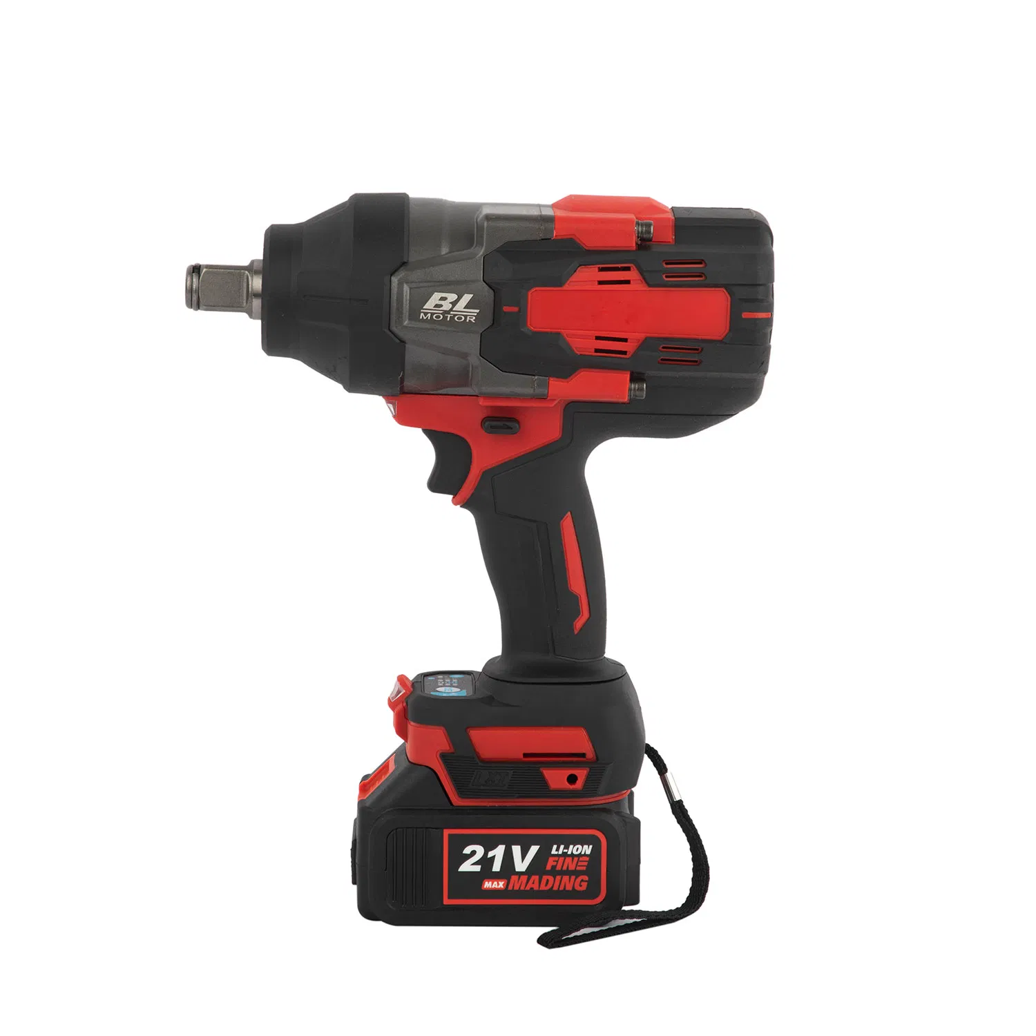 Good Quality Rechargeable 21V 1500nm Torque Lithium-Ion Battery Heavy Duty Cordless Impact Brushless Electric Wrench with LED