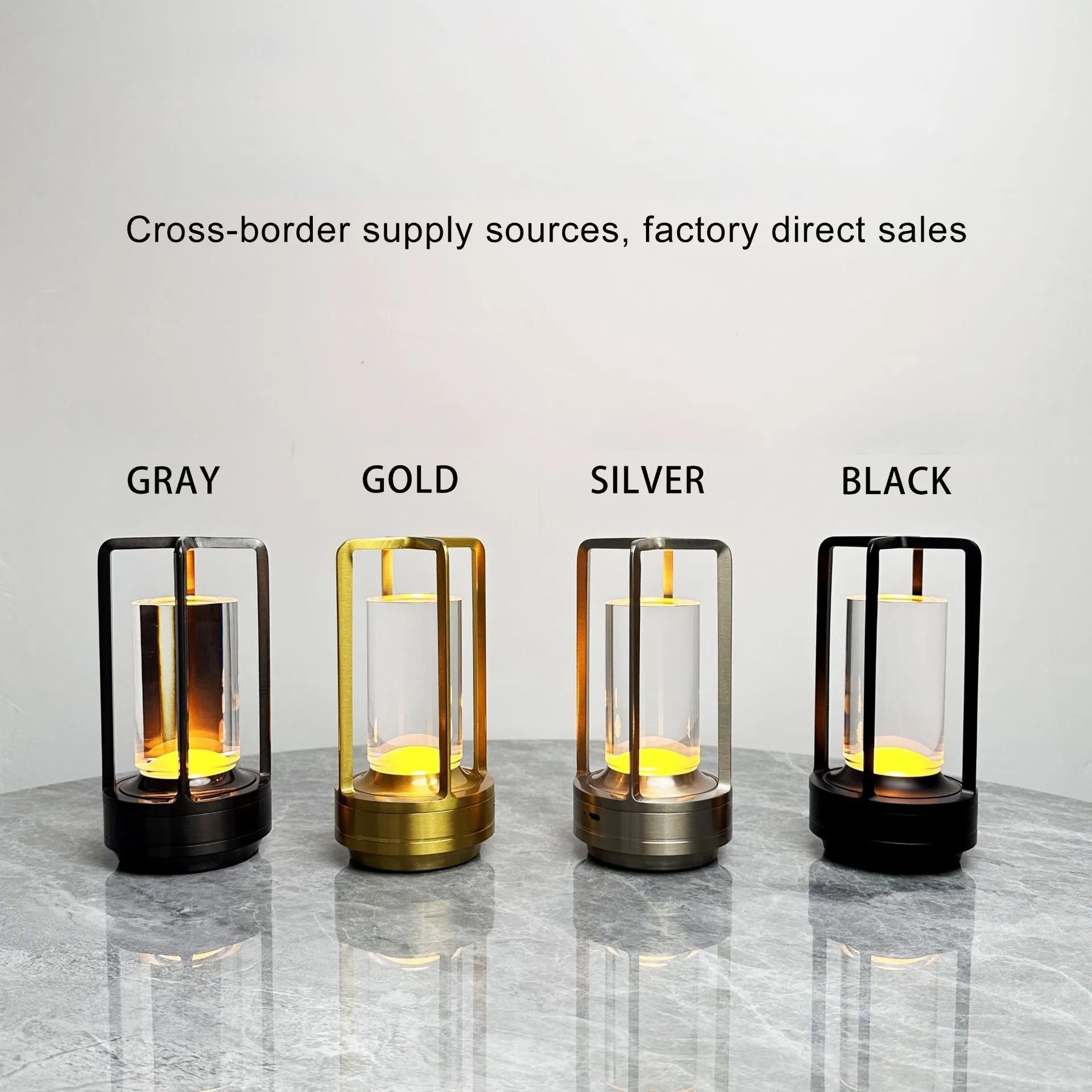Dropshipping Touch Portable Luxury Outdoor Restaurant Crystal Lantern Rechargeable Cross Table LED Lamp Mood Lights Table Lamp
