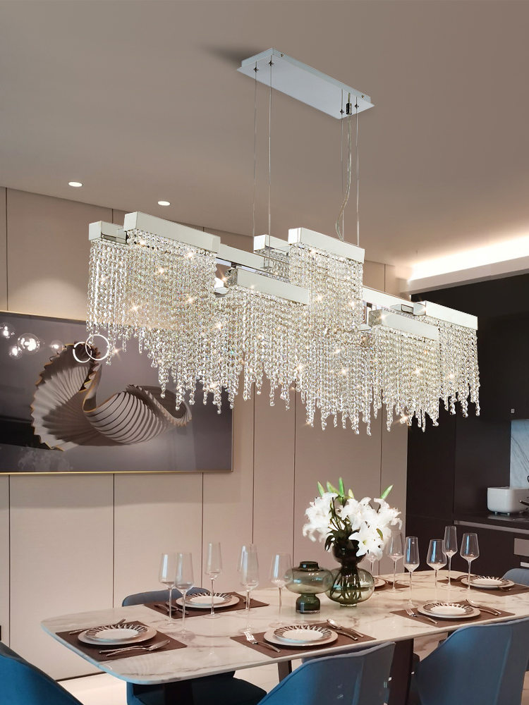 Luxury Crystal Chandelier Restaurant Table Lamp Bar Fashiona Household Long Lamp