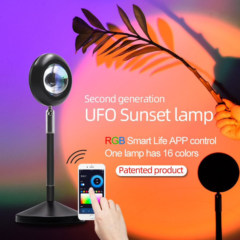 New APP Control 4 Modes Smart Photography Living Room Bedroom Table Light 16colors RGB Sunset Halo Lamps