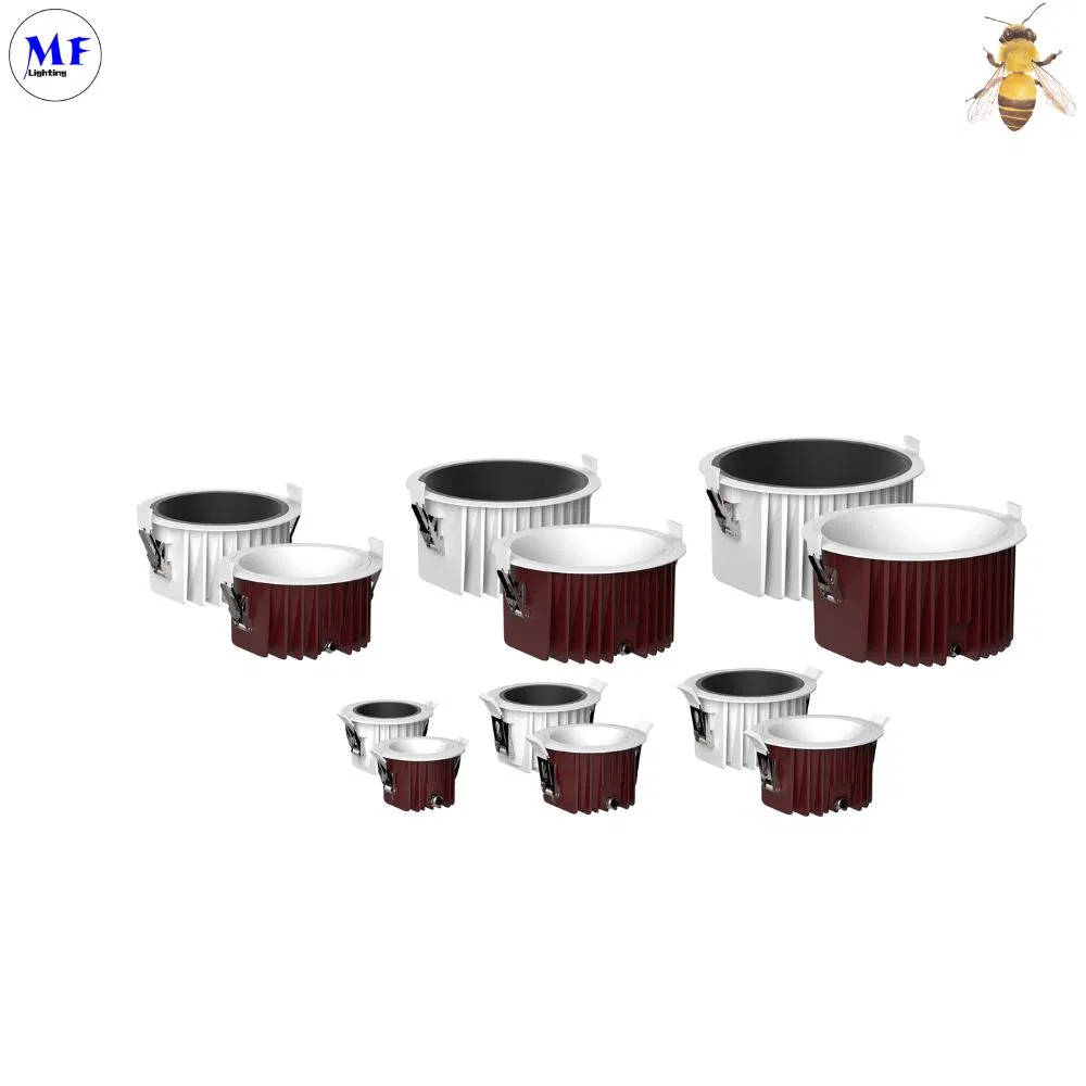 Waterproof IP65 Ceiling 2inch 3inch 4inch 7W-10W-20W-30W-40W-50W-60W Anti-Fog LED Down Lamp with Dali 1-10V Dimmable for Bathroom Recessed Shower Room