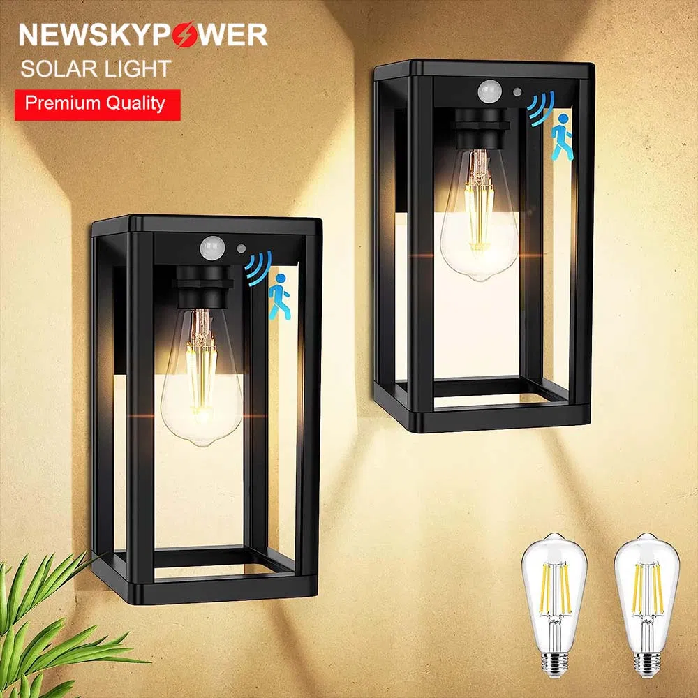 CE Wholesales Commercial Outdoor Wireless Security Motion Sensor Aluminum Solar Wall Lighting