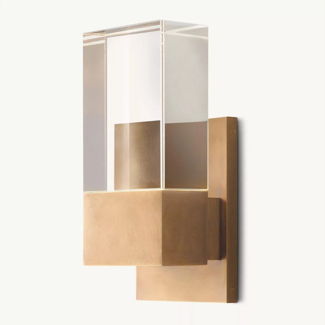 Hotel Bedside Reading Lighting Solid Crystal Shade Serra Sconce