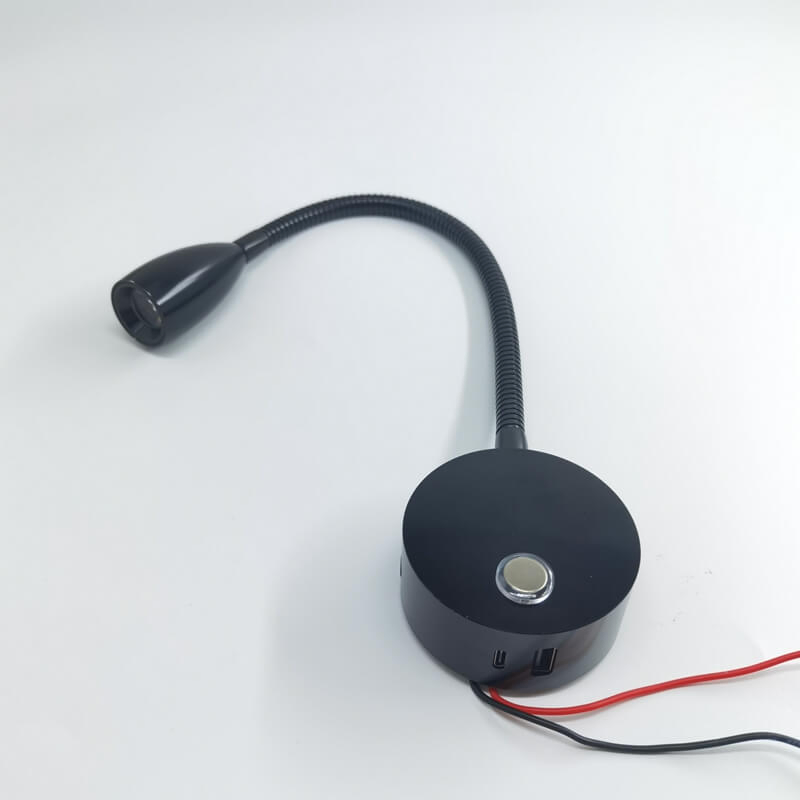 10-30V LED Reading Light RV Dimmable Reading Lamp USB &amp; Type-C Charger Caravan RV Marine Boat Camper Van Travel Trailer Truck Cars Interior Lighting