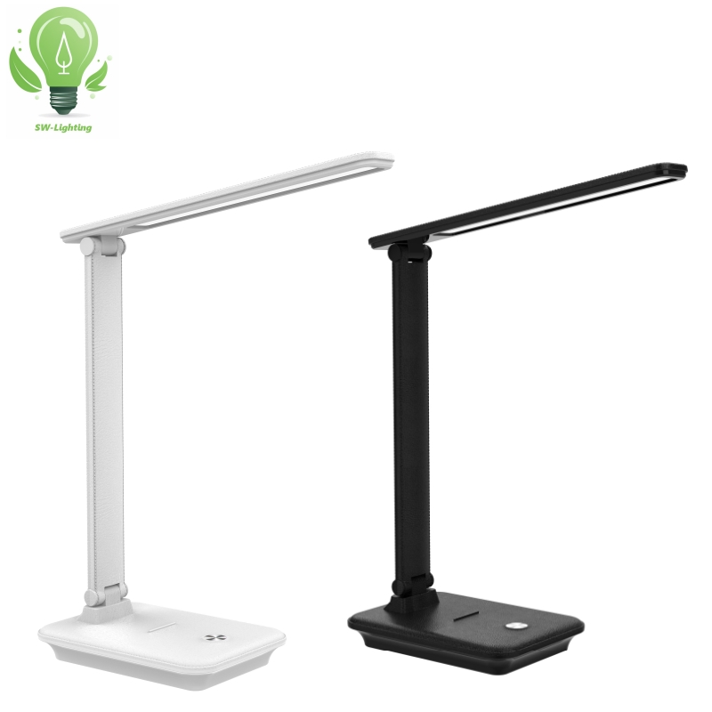 CE RoHS Touch Switch Plastic Student Reading Light 3CCT Dimmable Stepless Anti-Glare Desk Lamp Battery &amp; USB LED Table Light