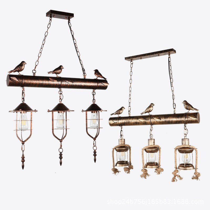 American Vintage Bird Chandelier Industrial Style Restaurant Kitchen Lamp (WH-VP-234)