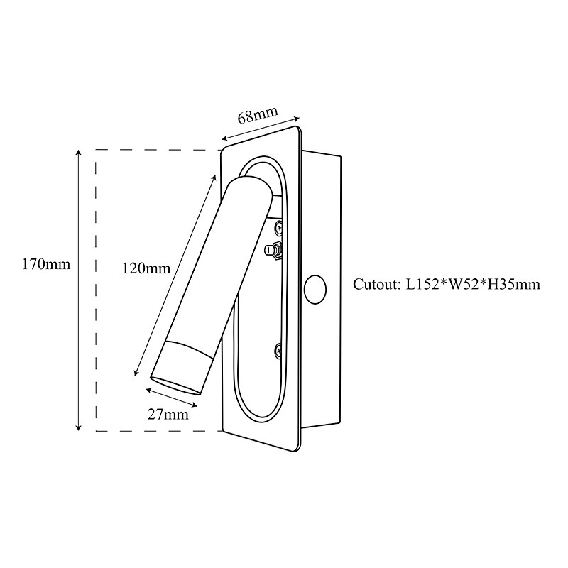 Modern Minimalist LED Wall Sconce for Stylish Hotel Rooms