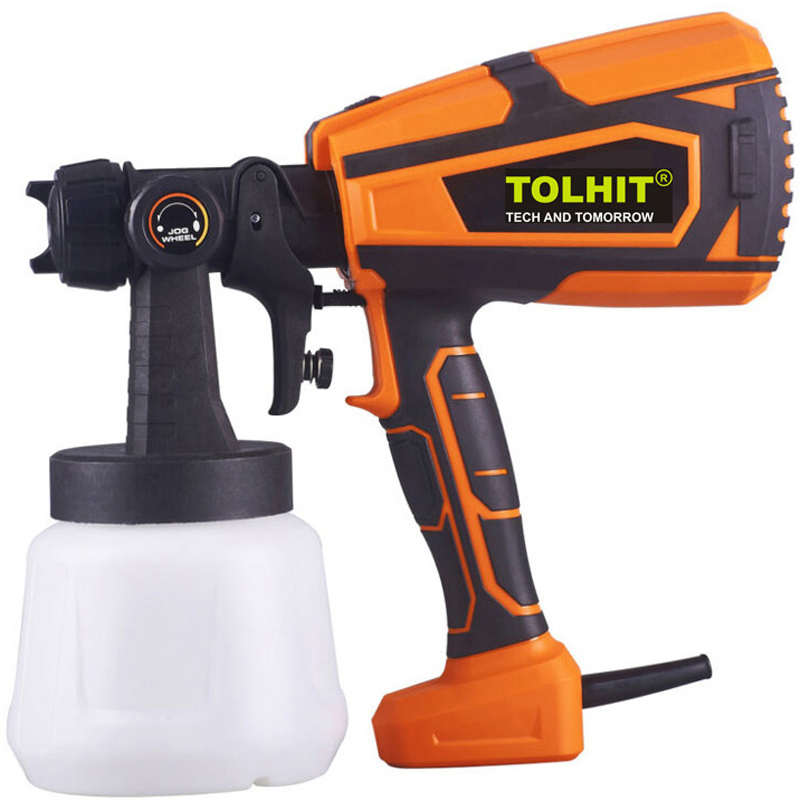 Tolhit Power Tools Factory 550W DIY Portable Cordless HVLP Airless Sprayer Nozzle Spraying Mini Painting Machine Electric Paint Spray Gun for Home Wall Car