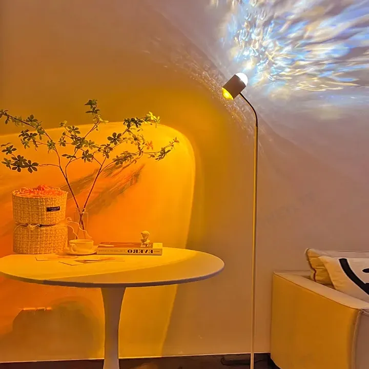 LED Water Ripple Lamp Sunset Floor Lamp