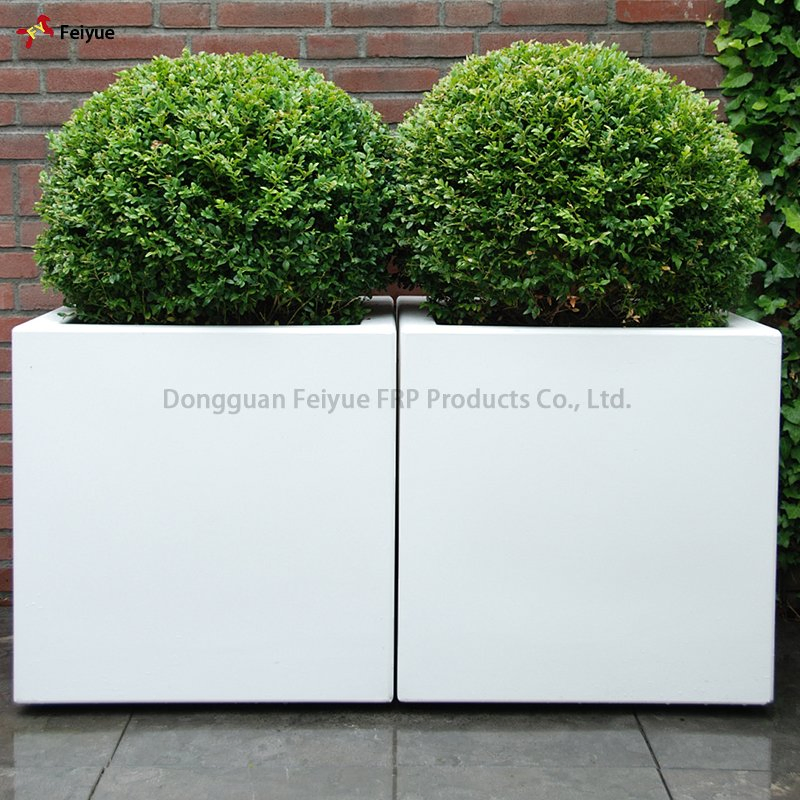 Balcony Outdoor Plastic Nursery Flower Pot Large Plant Fiberglass Garden Pots Planter