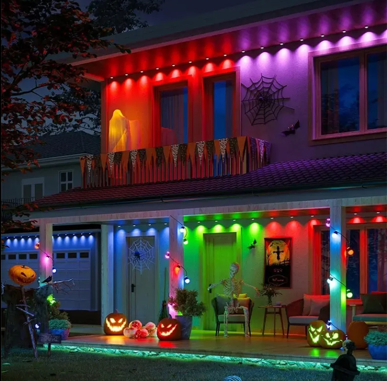 Smart APP&DIY Point Controlled LED Pixel Light Strip with Rgbic Dynamic Effects for House Eaves&Outdoor IP67 Rated