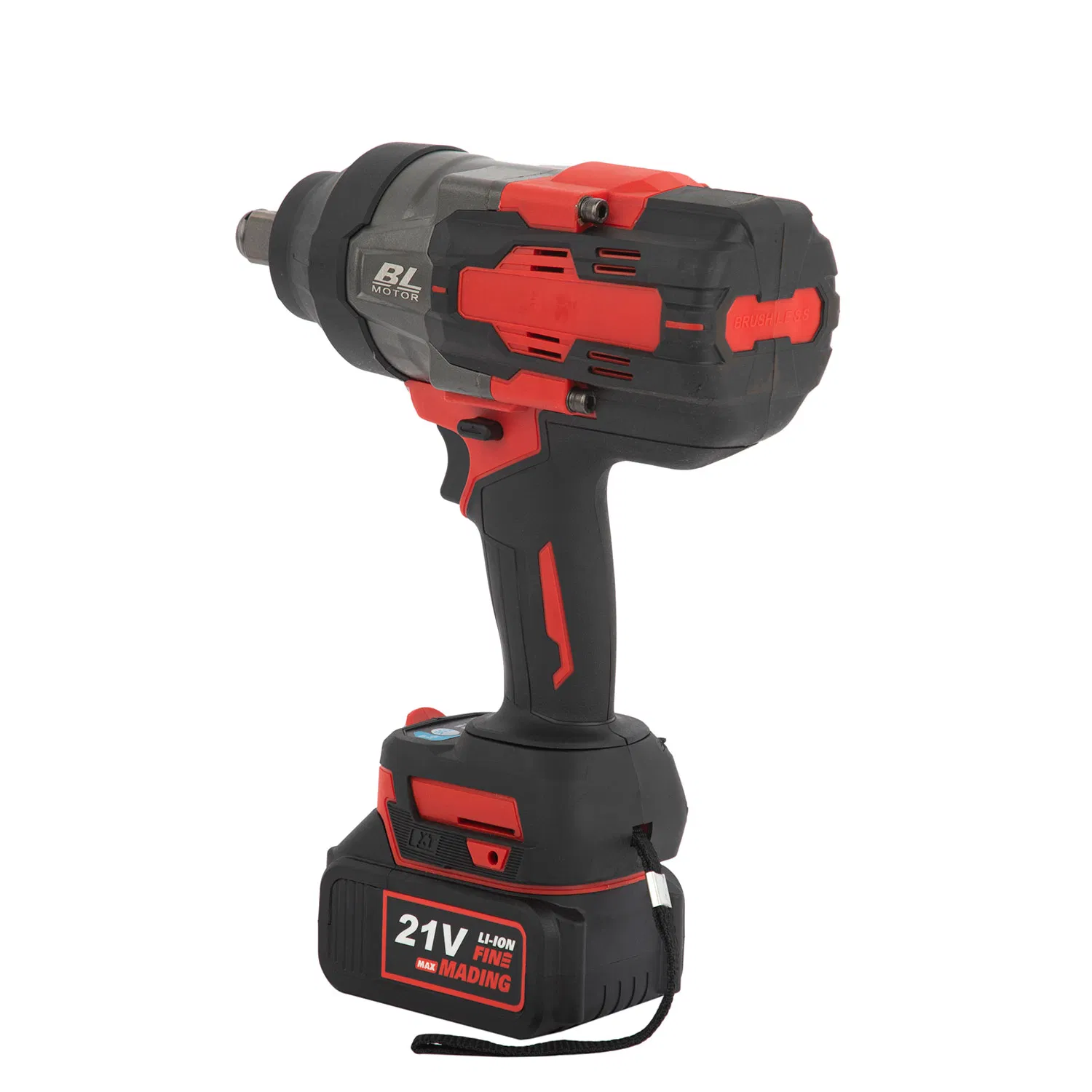 Good Quality Rechargeable 21V 1500nm Torque Lithium-Ion Battery Heavy Duty Cordless Impact Brushless Electric Wrench with LED