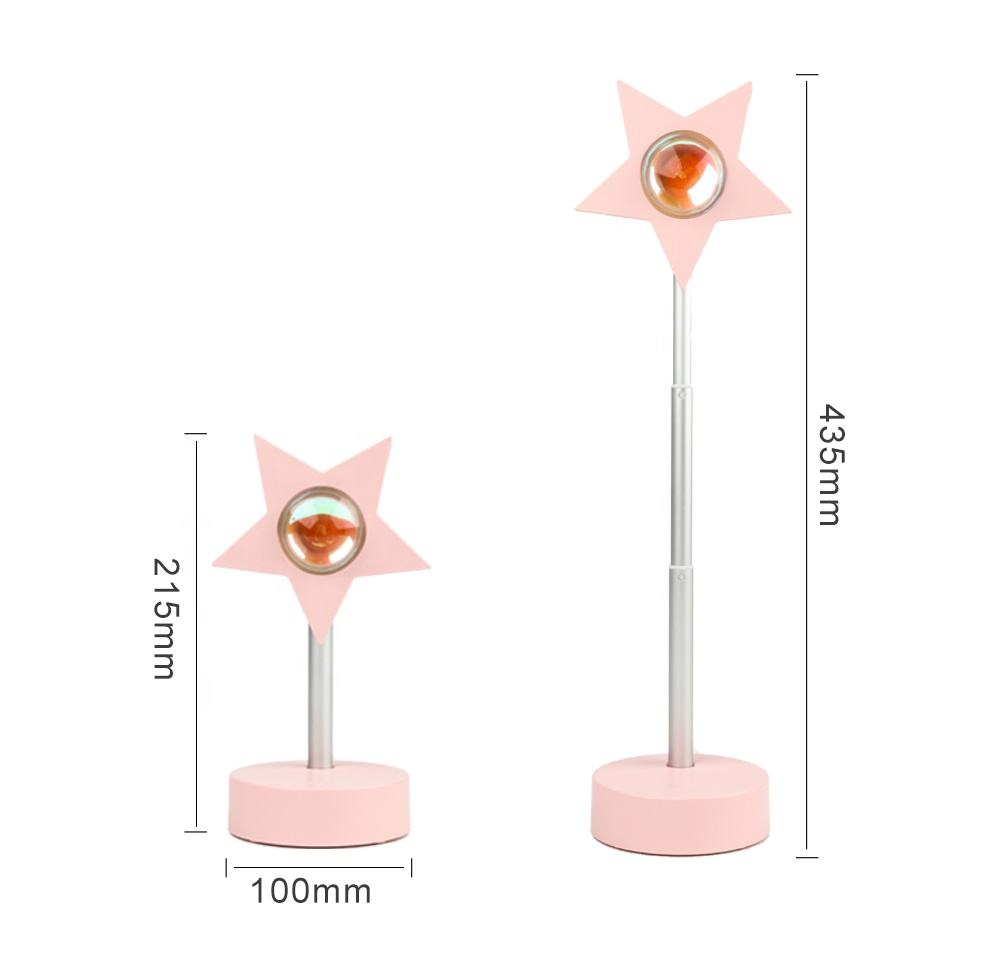 180 Degree Rotation Romantic Nightlight Projection Star Moon Sunset Lamp