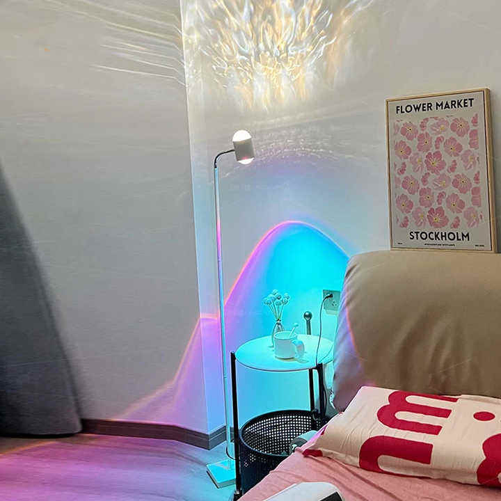LED Water Ripple Lamp Sunset Floor Lamp