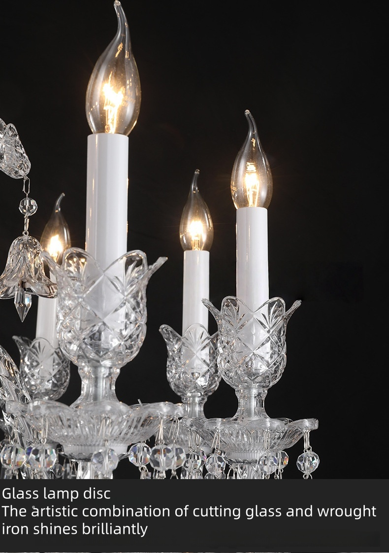 Customized Modern Elegant Luxury Hotel Restaurant Dining Table Crystal Chandelier Lamps