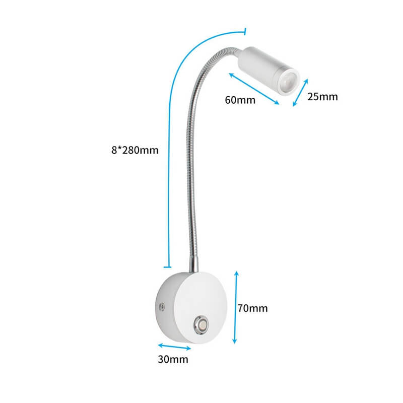10-30V LED Reading Light RV Dimmable Reading Lamp USB &amp; Type-C Charger Caravan RV Marine Boat Camper Van Travel Trailer Truck Cars Interior Lighting