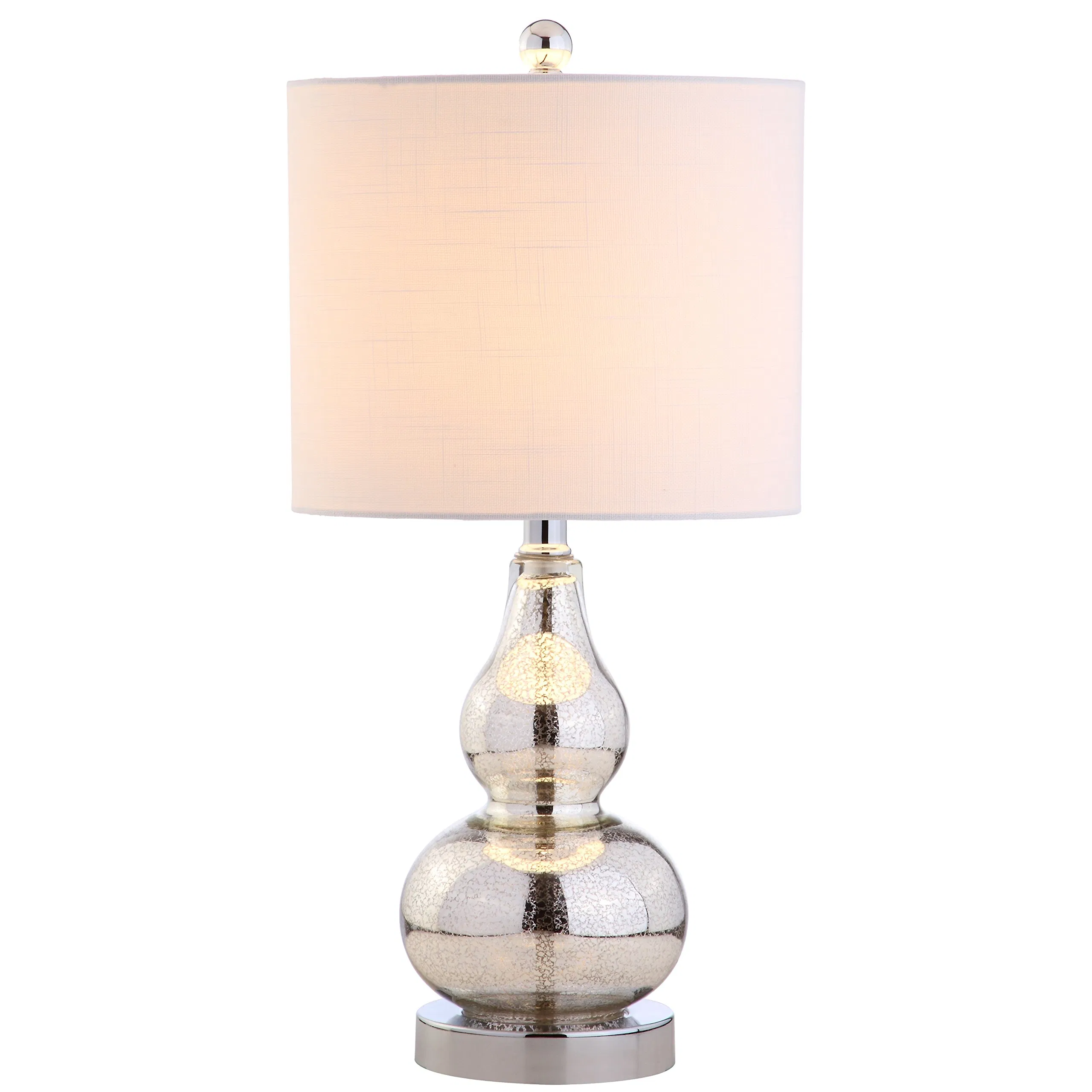 Anya Mini Glass LED Transitional Glam Midcentury Modern Elegant Sunset Orange Table Lamp