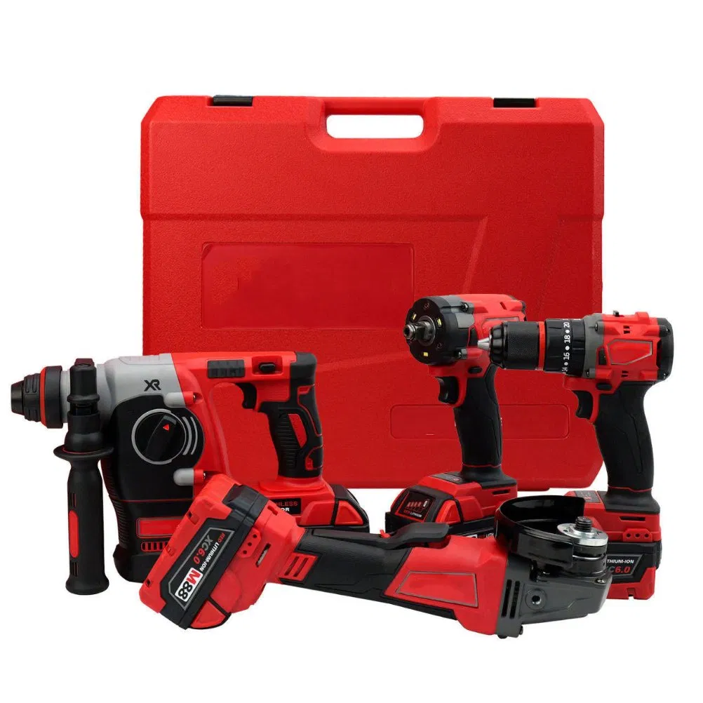 Cordless Hardware Electric Tool Set with Impact Wrench and 20V Battery
