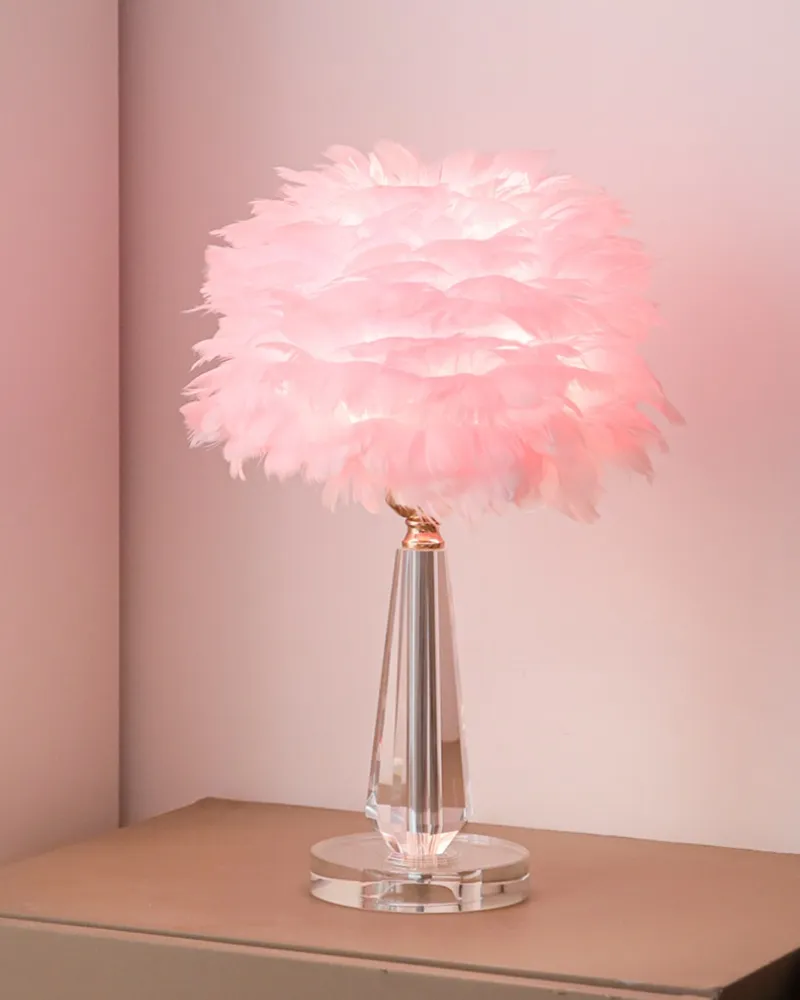 Crystal Feather Table Lamp View 4