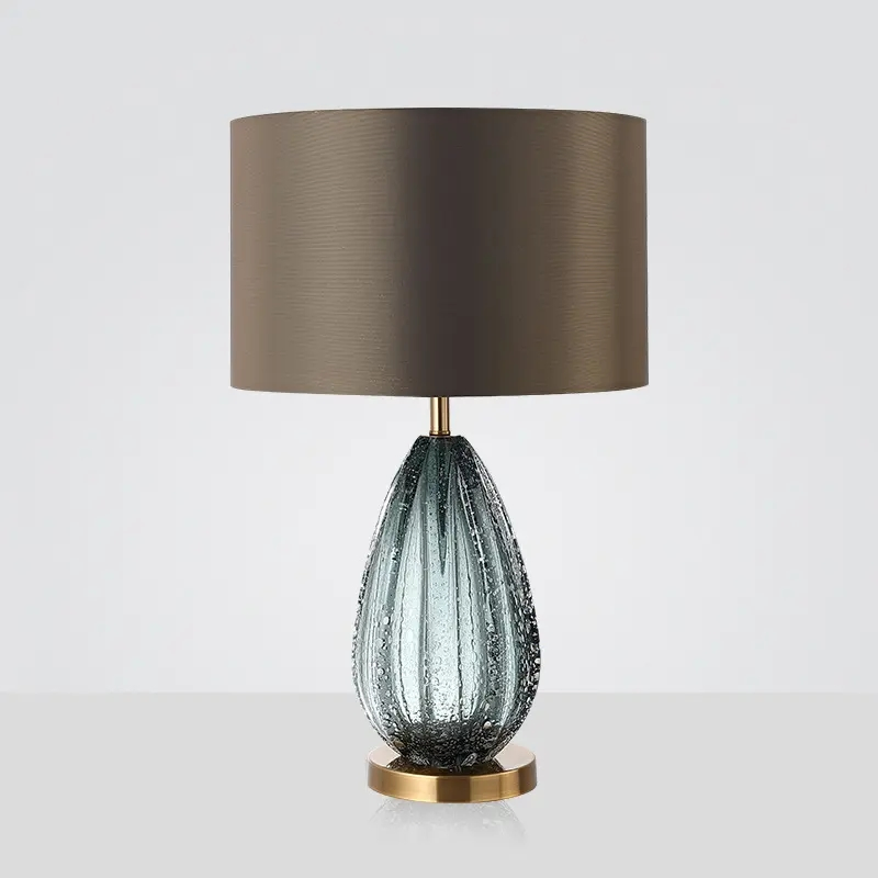 Hotel Modern Table Light Luxury Blue Crystal LED Table Lamp