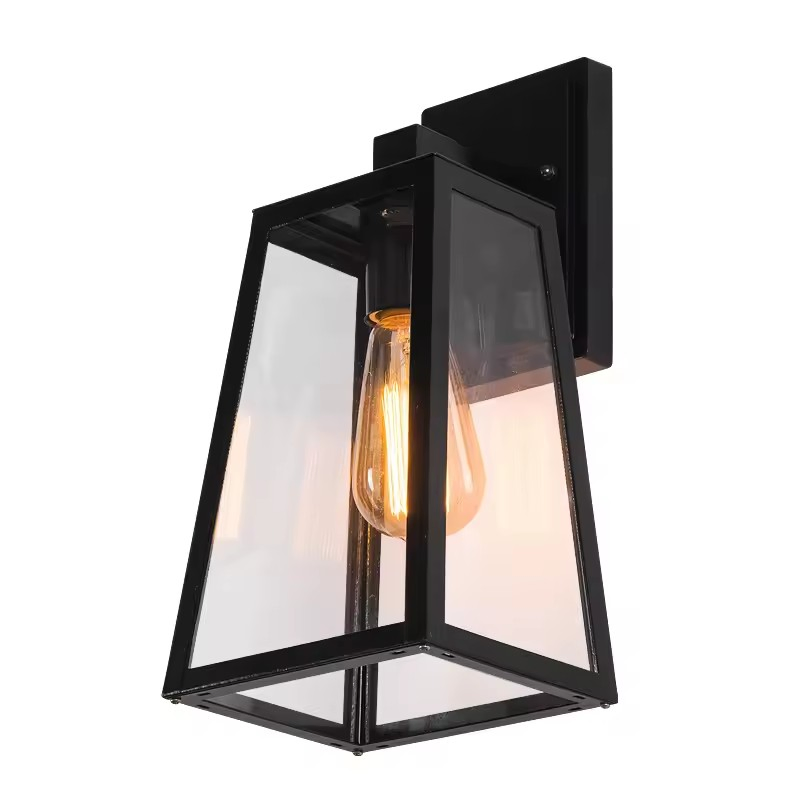 Modern Minimalist Black LED Wall Sconce for Outdoor Spaces