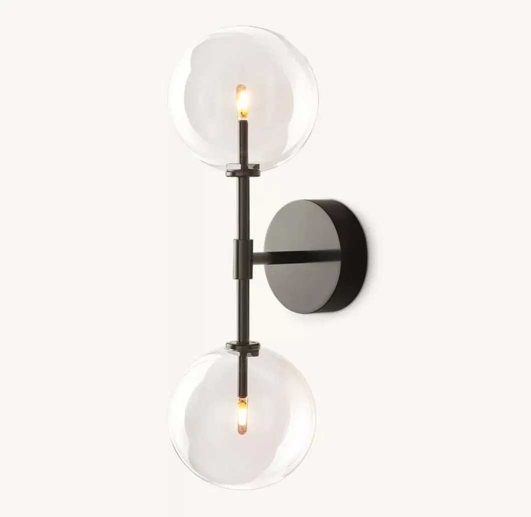 Minimalist Modern Simplicity up and Down Glass Globe Linear Sconce
