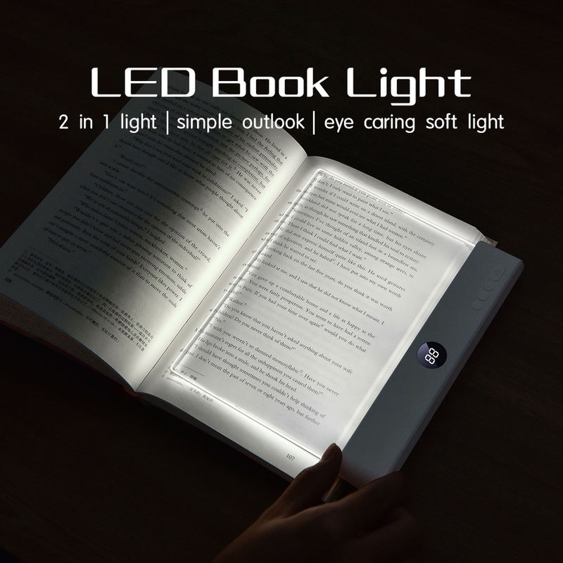 Portable Brightness Adjustable Dimmable Bookmark Lights Reading in Bed USB Rechargeable LED Eye-Protection Book Light