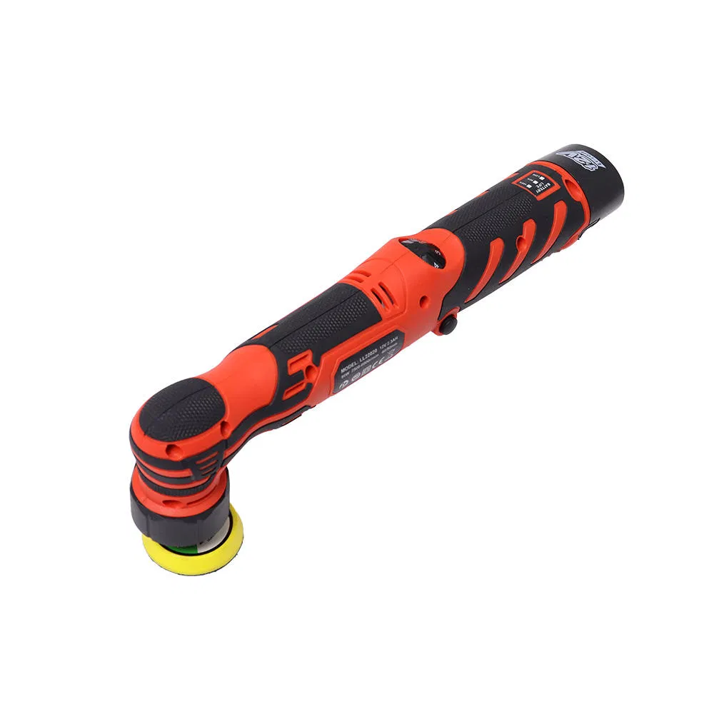 12V Cordless Mini Dual Action Car Polisher 5mm/12mm Orbital with 40mm/50mm Backing Pads
