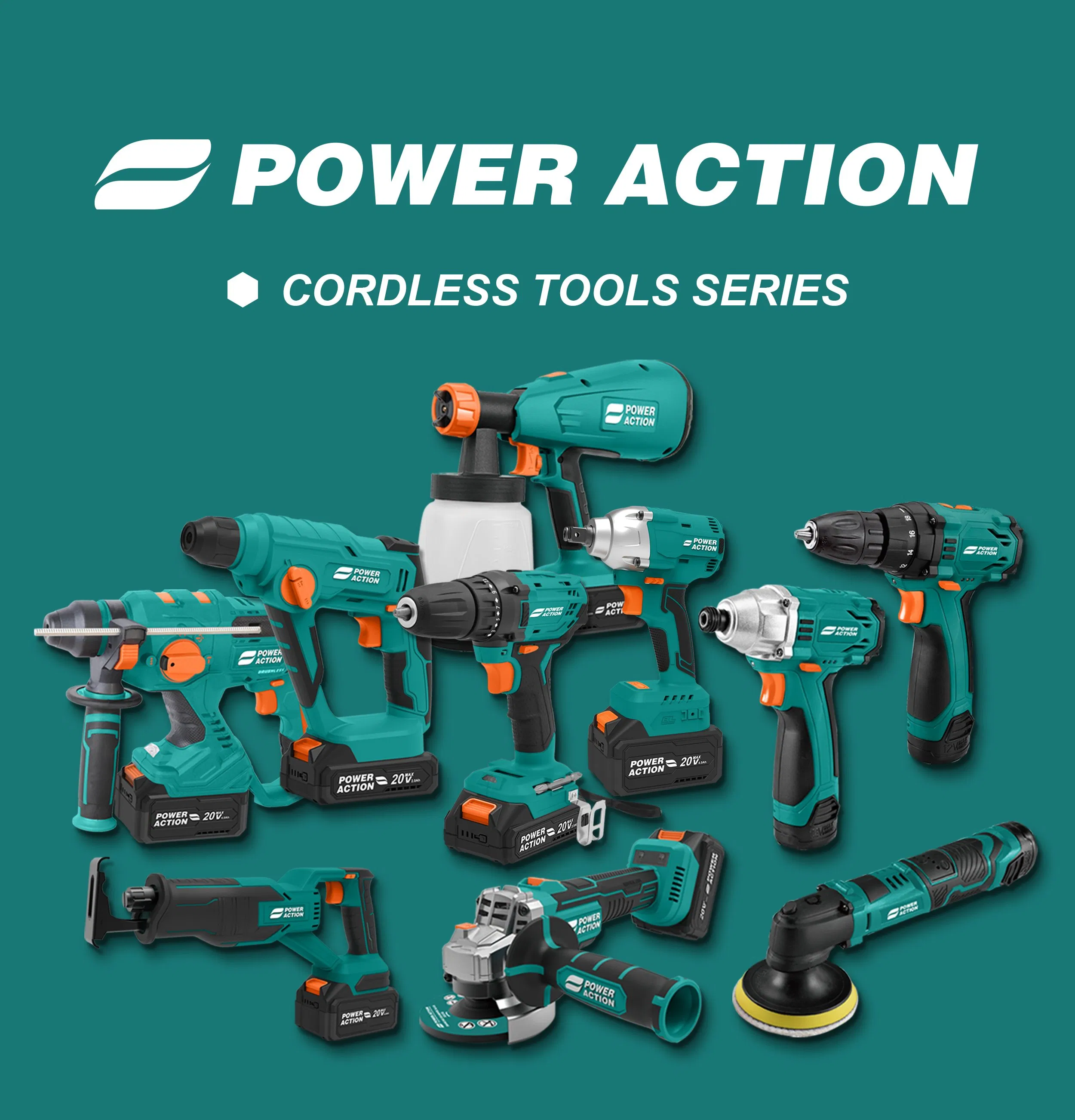 DC20V Electric Power Cordless Tool Kit Lithium Ion Battery Brushless Drill Impact Wrench