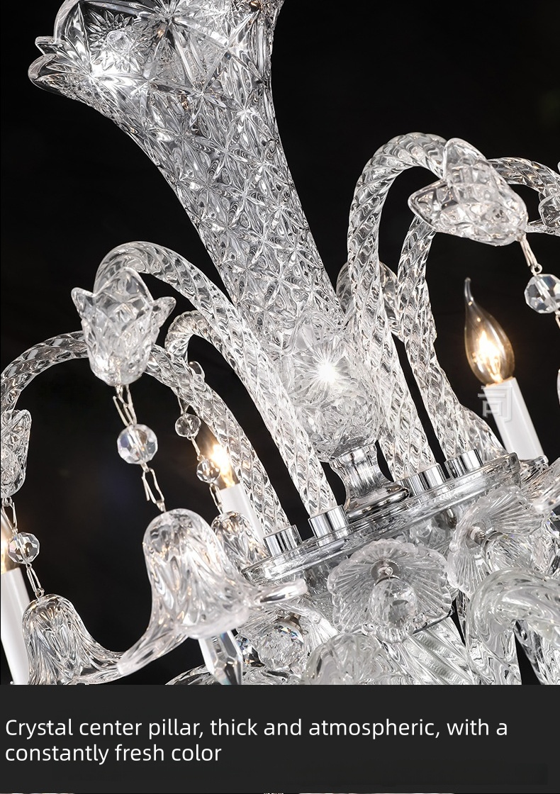 Customized Modern Elegant Luxury Hotel Restaurant Dining Table Crystal Chandelier Lamps
