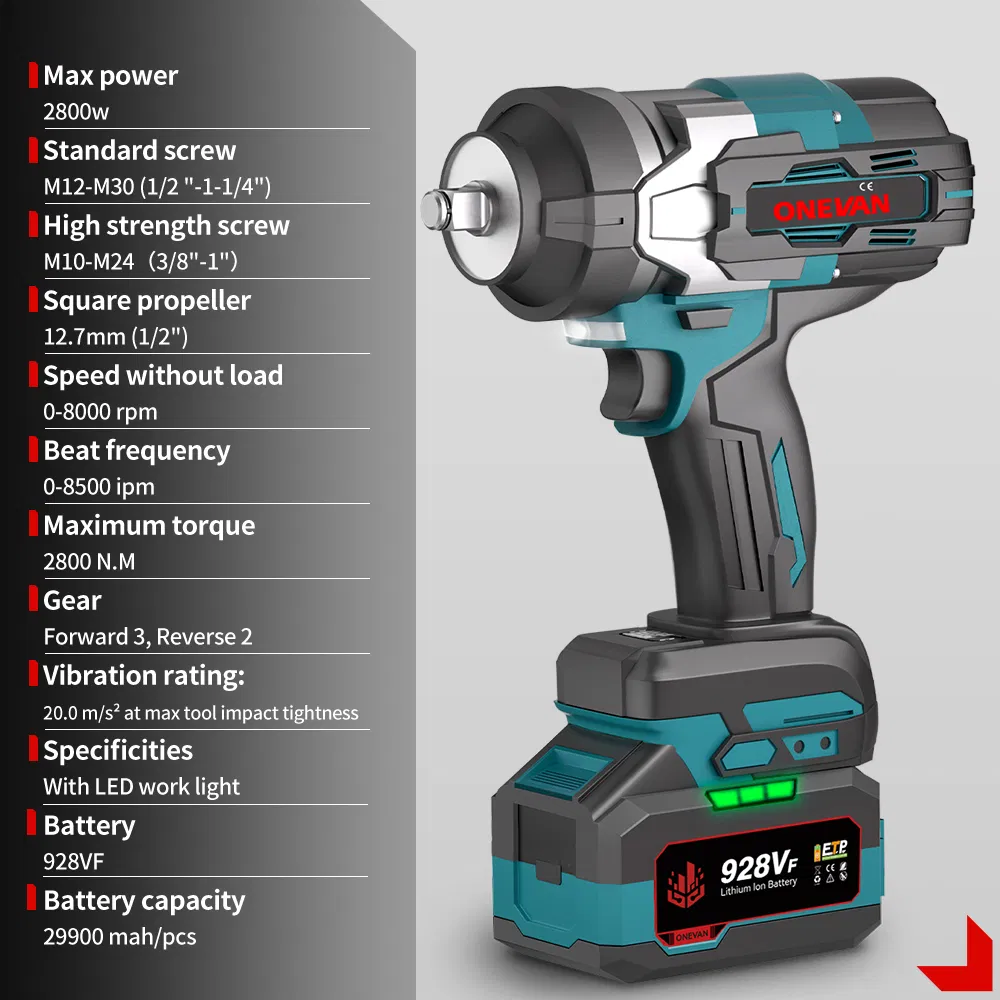 Customized 1700n. M China Cordless Ratchet Torque Electric Impact Wrench