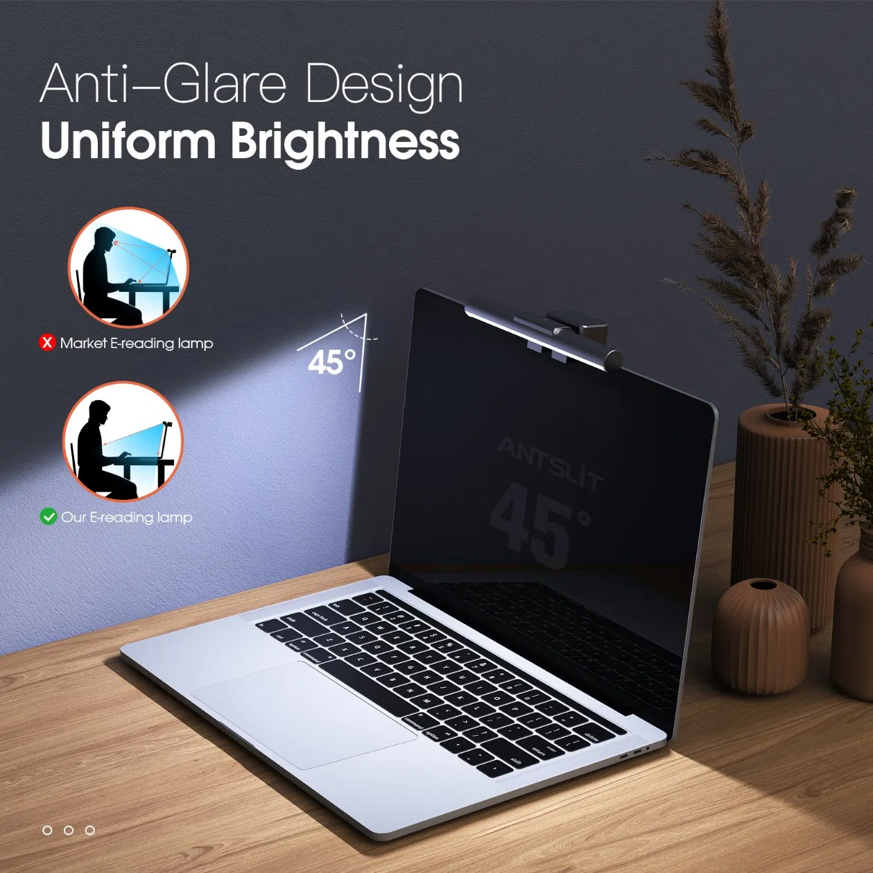 Display Light LED PC Computer Screen Hanging Light Desk Lamps Dimmable Table Reading Lamp for LCD Monitor