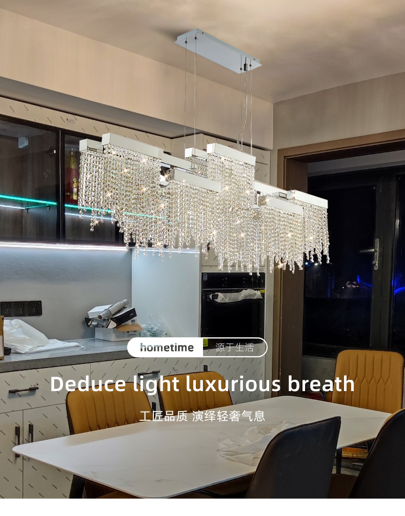 Luxury Crystal Chandelier Restaurant Table Lamp Bar Fashiona Household Long Lamp