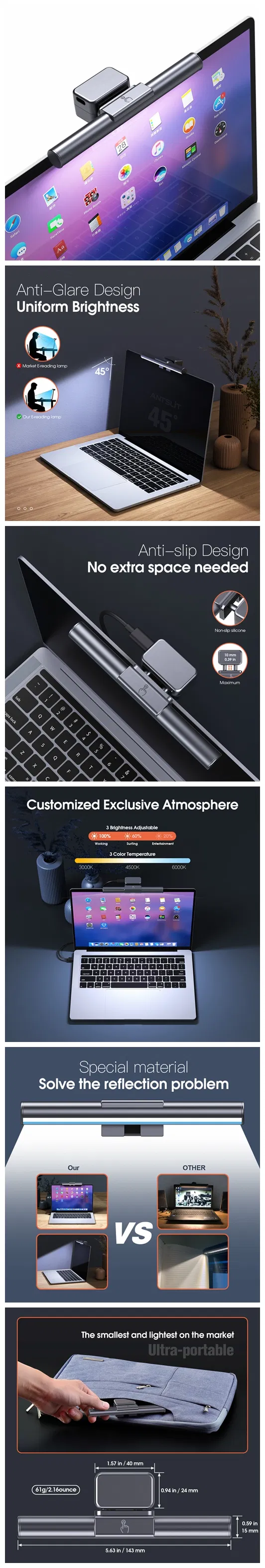 Laptop e-Reading Lamp Usage