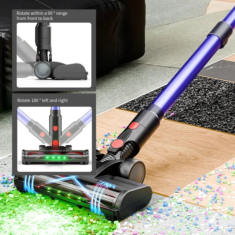 Customized 3-in-1 Cordless Stick Vacuum Cleaner Telescopic Tube &amp; Portable Wireless for Home &amp; Car Handheld Floor Care