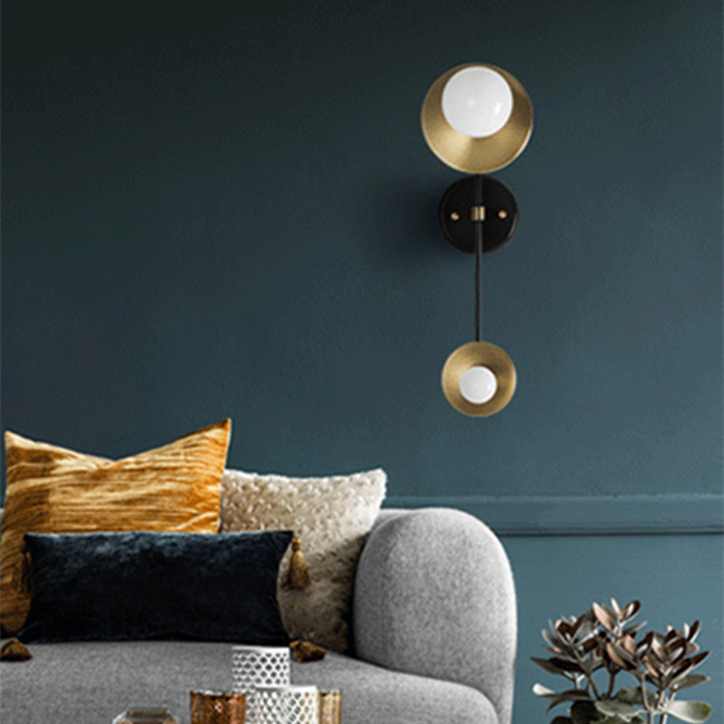 Minimalist Style Bedside LED Wall Lamp Creative Retro Brass Living Room Restaurant Wall Sconce (WH-OR-147)
