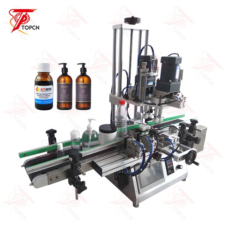 Desktop Tabletop Semi Automatic Plastic Bottle Screw Capping Machine