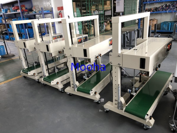China Heavy Duty 15kg Continuous Band Sealer Plastic Bag Sealing Machine