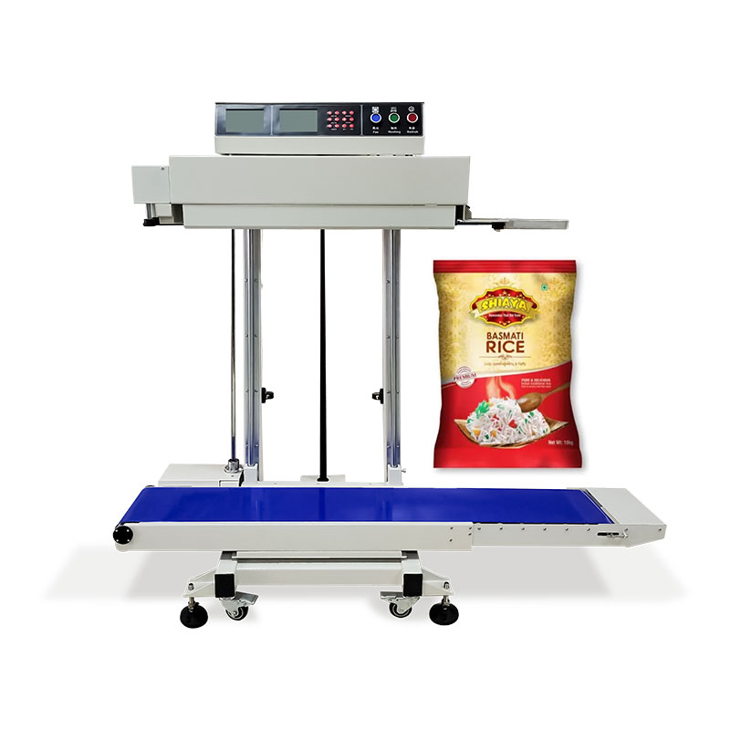 Linway Vertical Automatic Large Size Rice Bag Band Sealer Heavy Duty Continuous Bag Heat Sealing Machine