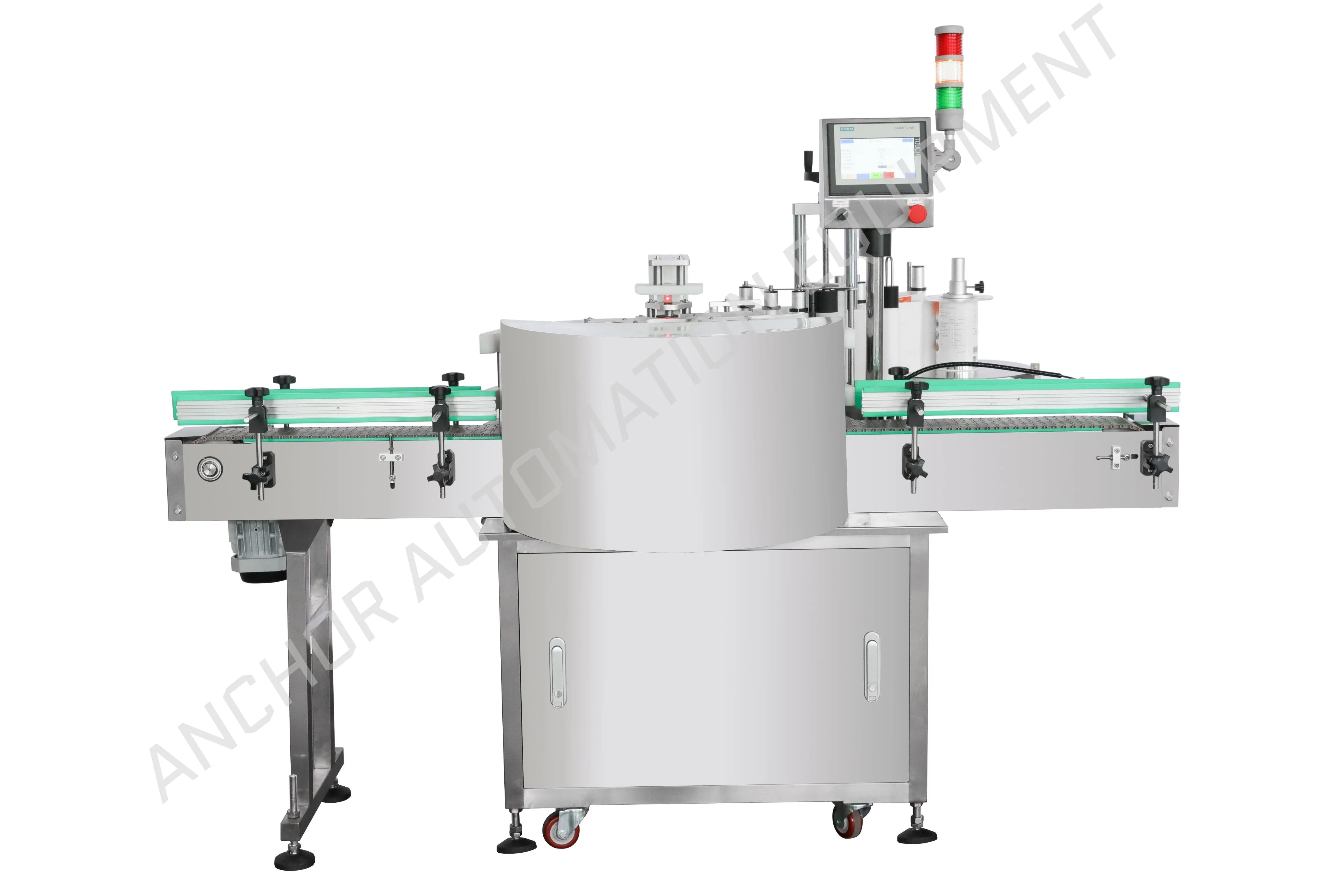 Automatic Honey Glass Bottle Label Applicator Jars Round Bottles Sticker Labeling Machine