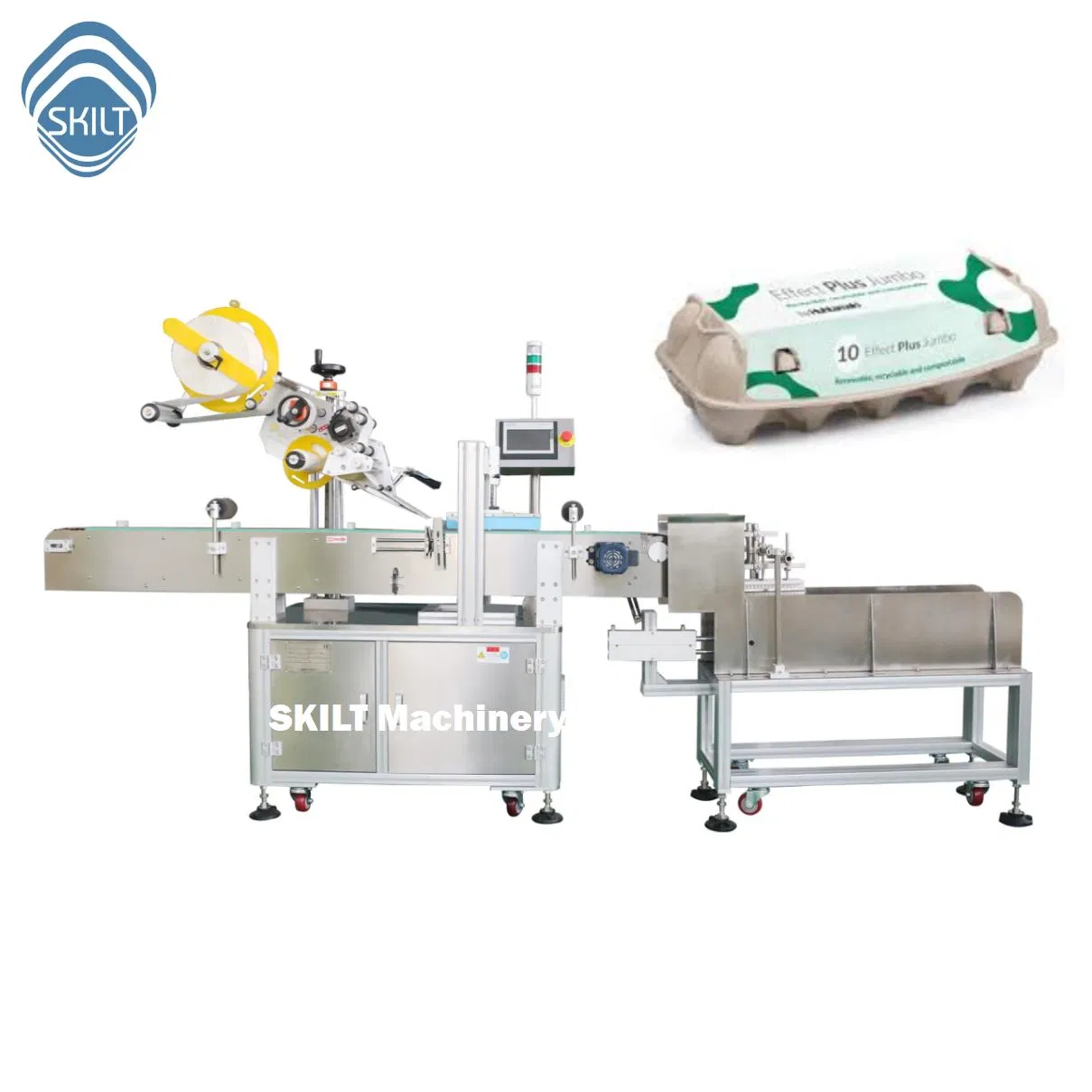 Egg Carton Labeling Machine: Reliable Servo Motor &amp; Labeling System