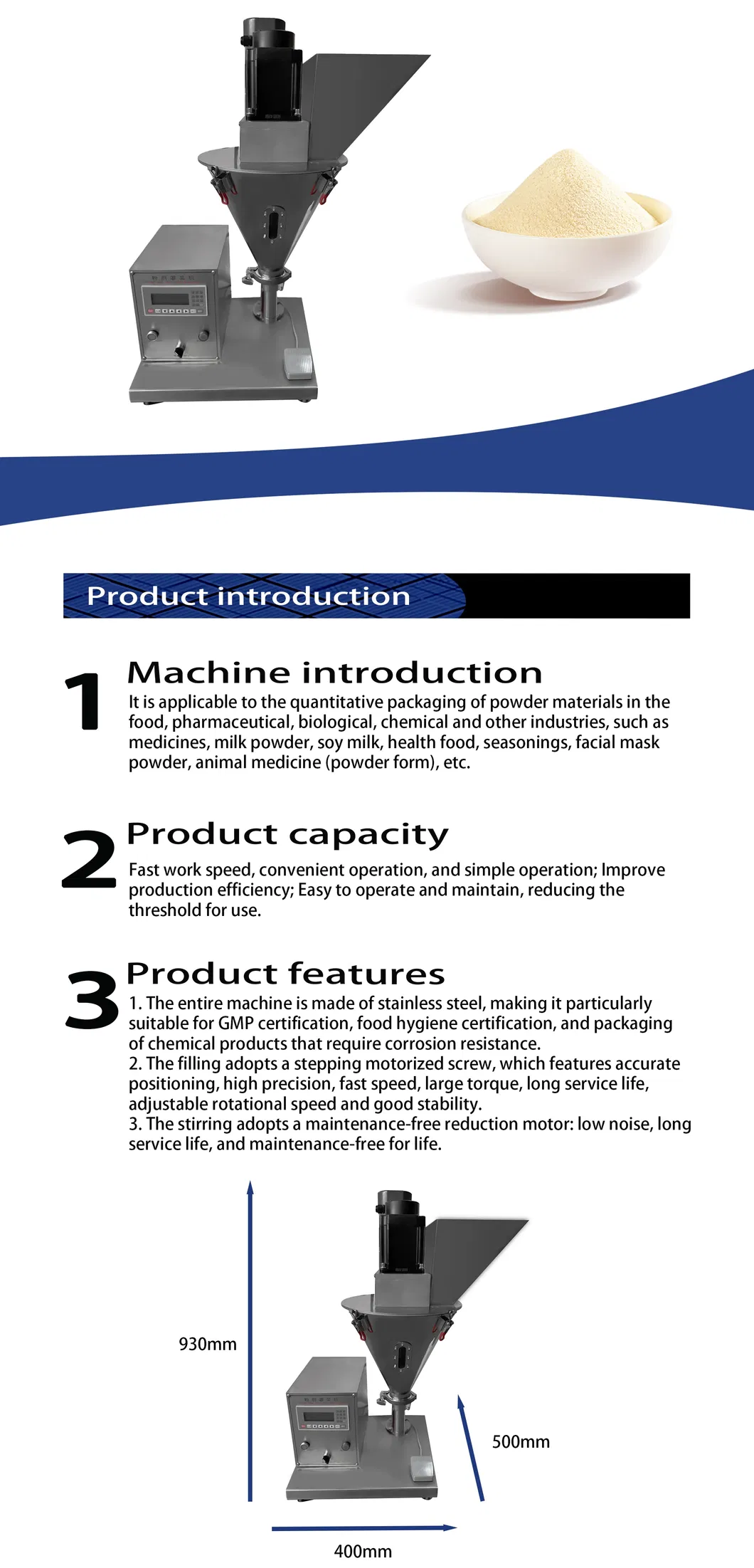 Powder Filling Machine Detail 1